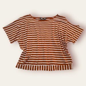 DKNY Stripped line print crop top